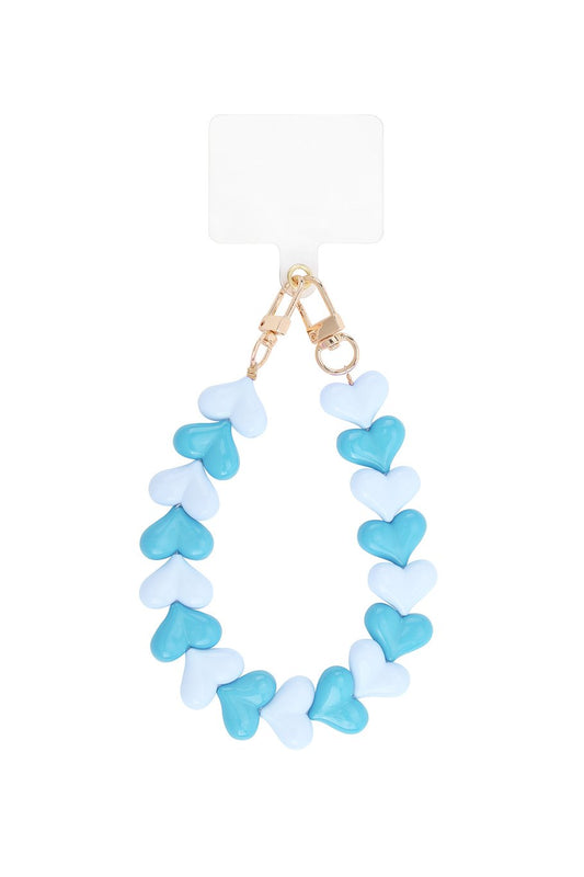 Handykette Double Heart blau