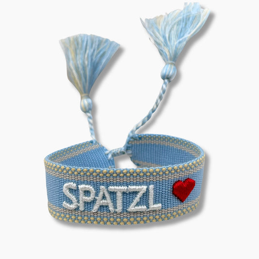 „SPATZL“ Statement Armband blau