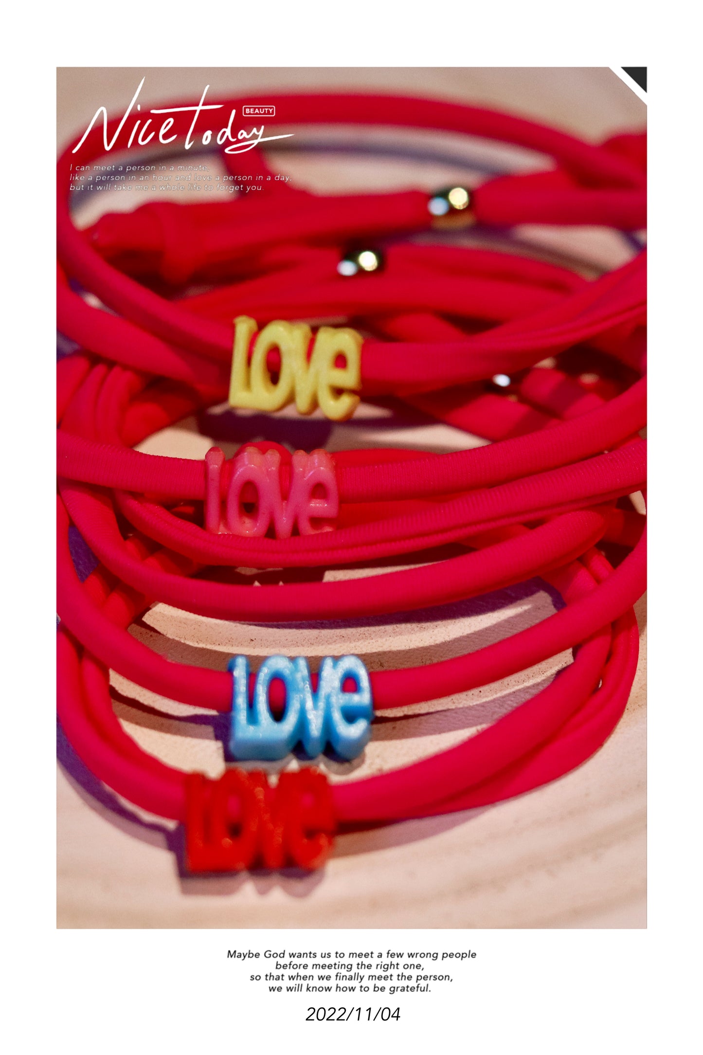 Love Ibiza Band pink in Gelb