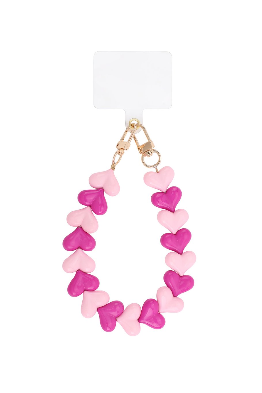 Handykette Double Heart Pink