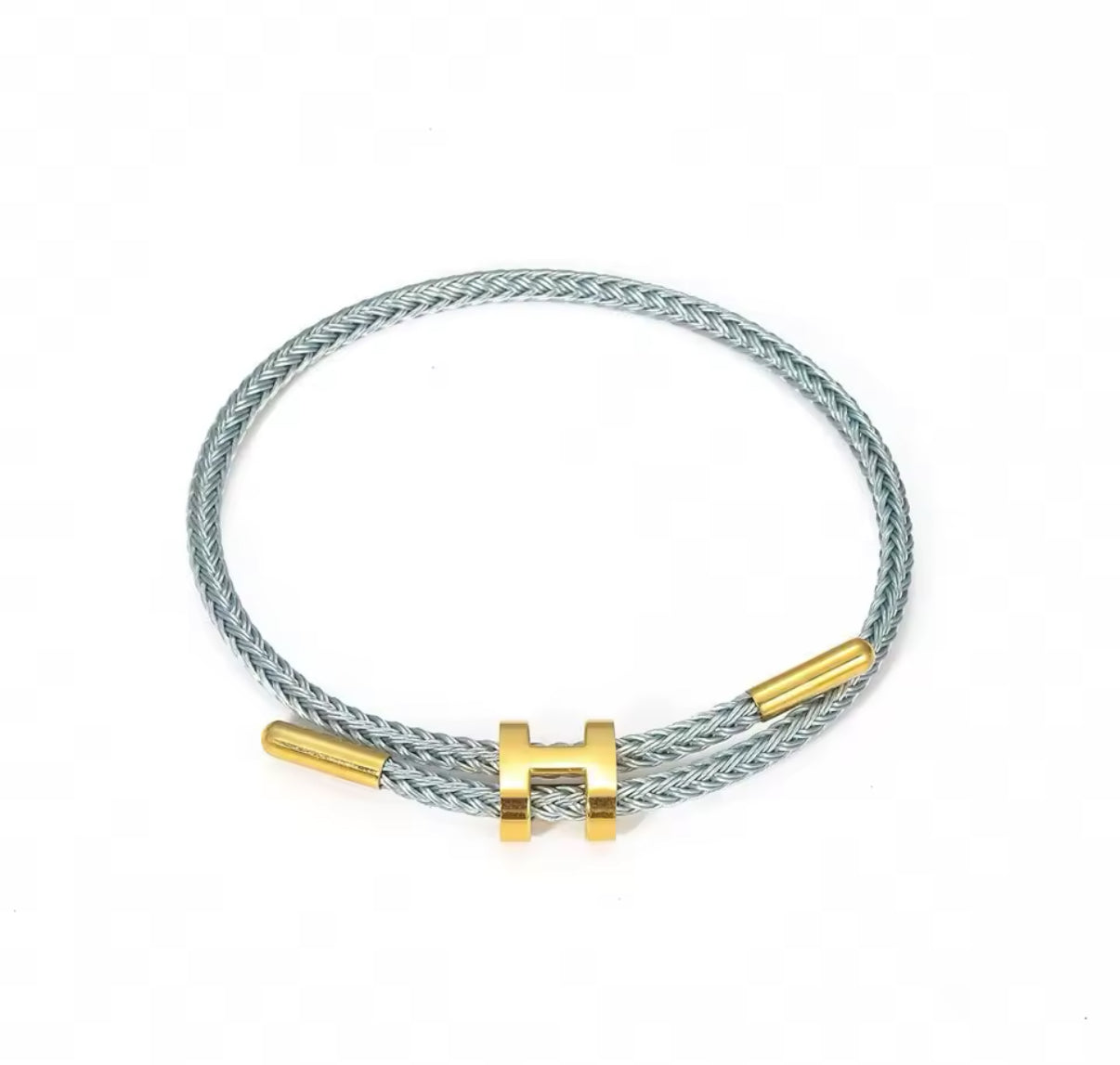 Her Mess Statement Armband grauweiss