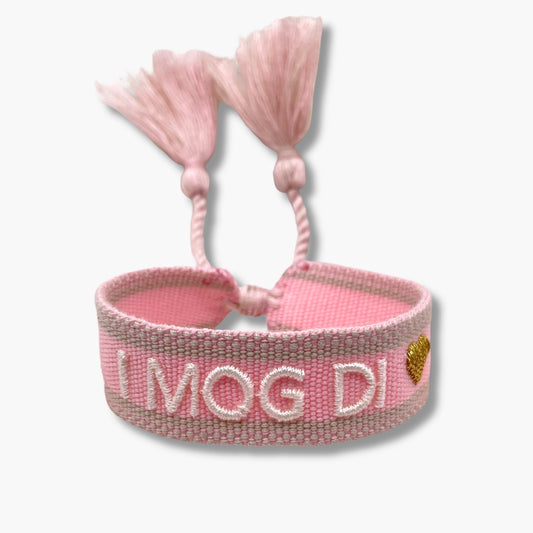 „I MOG DI“ Statement Armband rosa