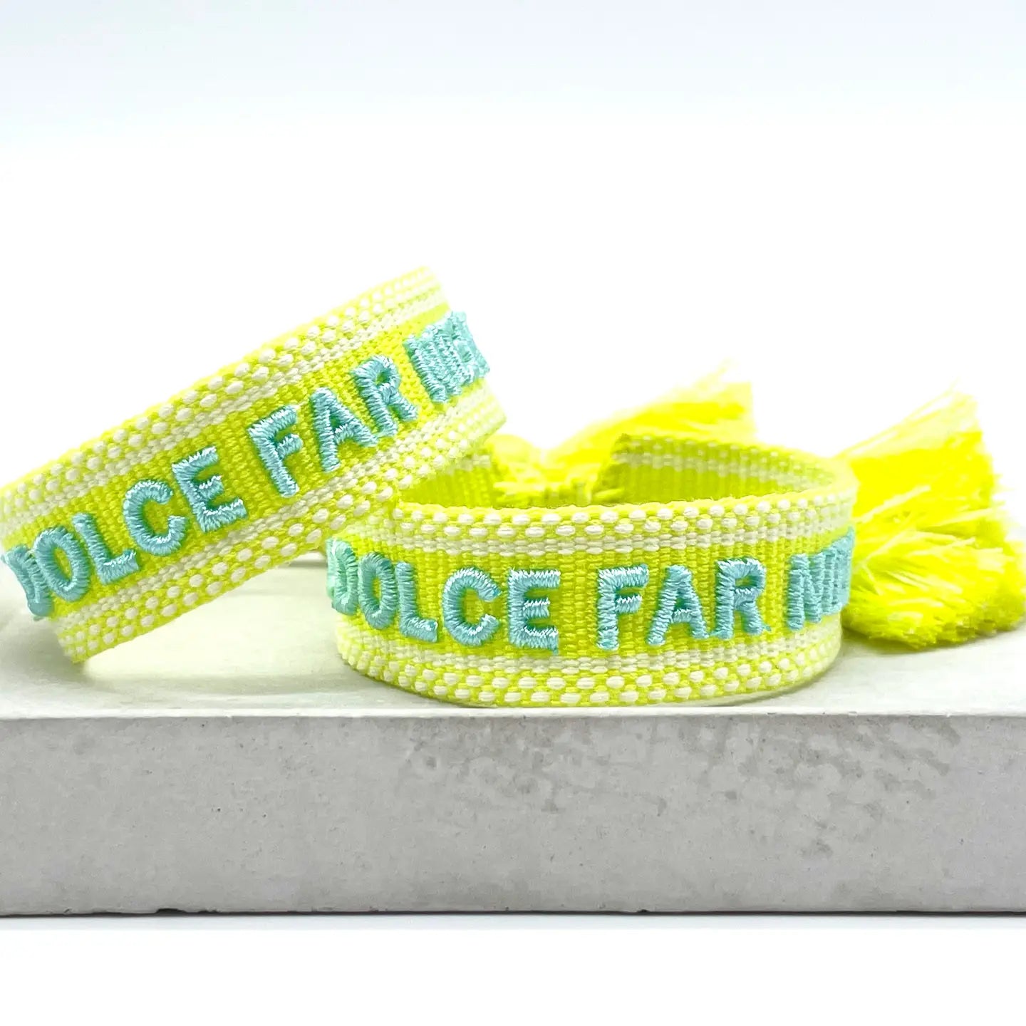 „IL DOLCE FAR NIENTE“ grün Statement Armband
